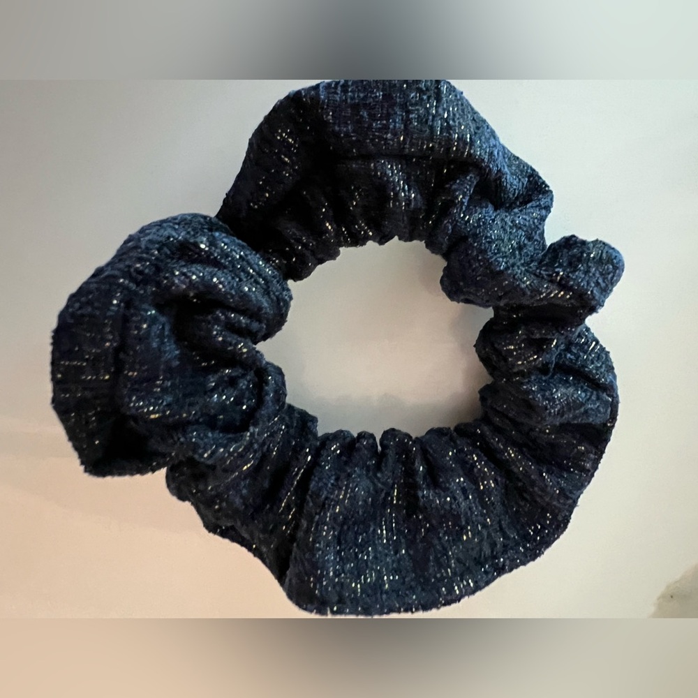CHANEL Navy Headband with Gold Logo Letters - Picture 3 of 5
